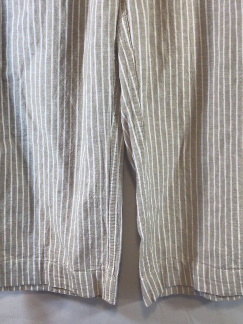 Beachlunchlounge Linen Pant Size Small Stripes Coastal Grandma Wide Leg Beachy - Picture 5 of 10